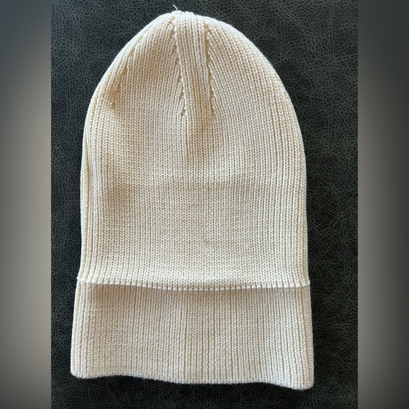 Y-3 Adidas Hat Unisex Classic Knit Beanie Creamy White One Size - Picture 6 of 10